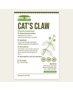 Raintree Cat's Claw (Uncaria tomentosa) Powder 16 oz (1lb)