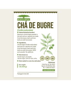 Raintree Chá de Bugre (Cordia salicifolia) Powder 16 oz (1lb)