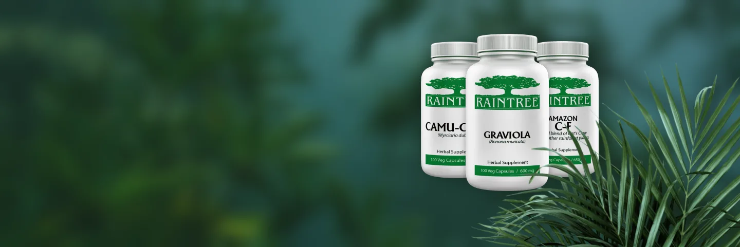 Raintree Graviola, Camu-Camu and Amazon C-F capsules